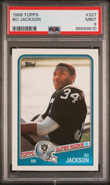 Graded 1988 Topps Super Rookie Bo Jackson #327 Rookie RC Baseball Card PSA 9 Mint