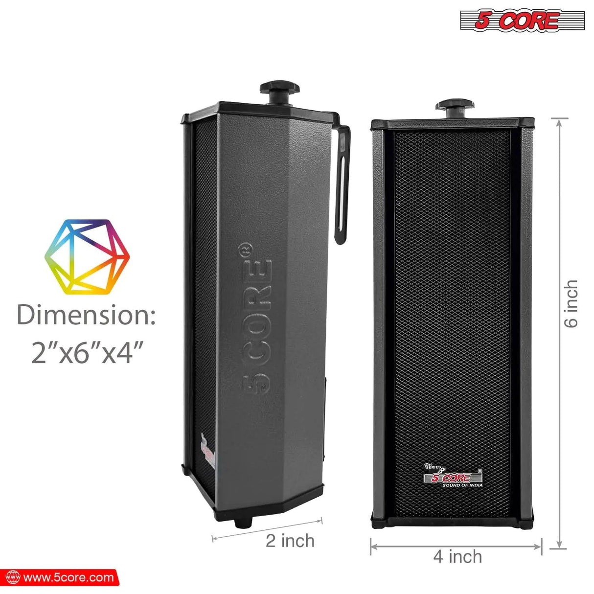 5Core 100W Indoor/Outdoor Stereo Speakers