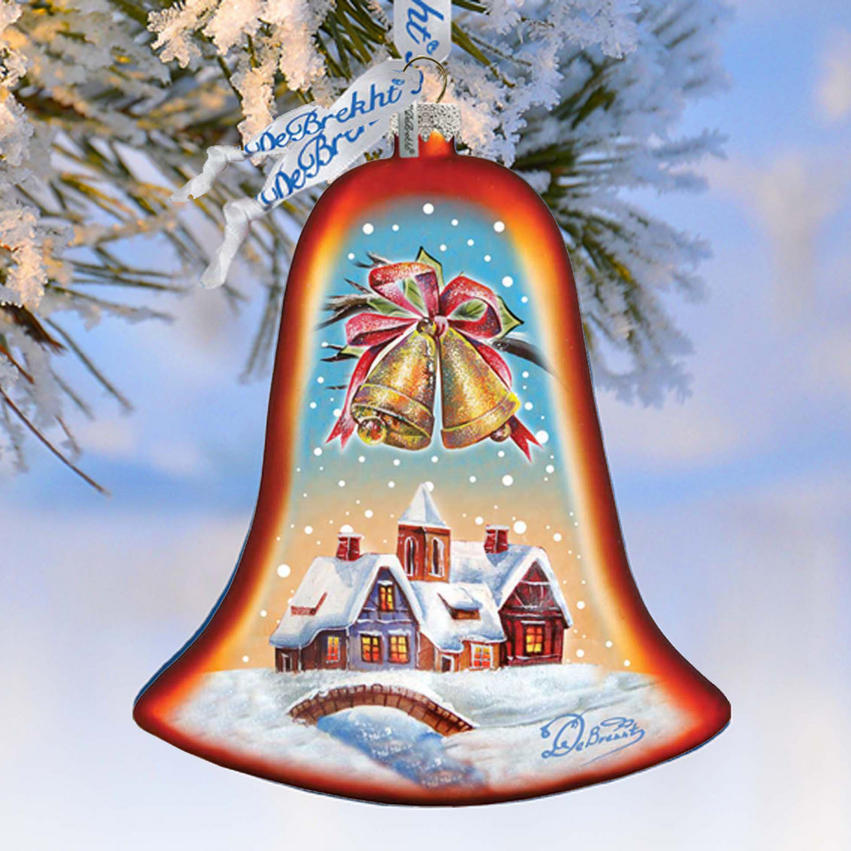 Housewarming Bell Glass Ornament by G. DeBrekht - Christmas Decor - 752-036