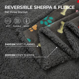 Reversible Waterproof Dog Blanket - Soft Sherpa Fleece Pet Mat for Small to Large Breeds, Tear-Resistant Couch & Sofa Protector, Machine Washable, Cat Blanket, Puppy, Furniture Protector