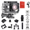 Compact 1080P Full HD Action Camera with 2" LCD Screen & 5MP Resolution -, 170° Wide-Angle Lens, 900mAh Rechargeable Battery - Ideal for Diving, Surfing, Cycling & Outdoor Adventures - Black