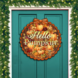 Letrero de bienvenida de Hello Pumpkin para puerta de entrada, decoración de madera para porche delantero de G. Debrekht, decoración de Acción de Gracias y Halloween - 933120H