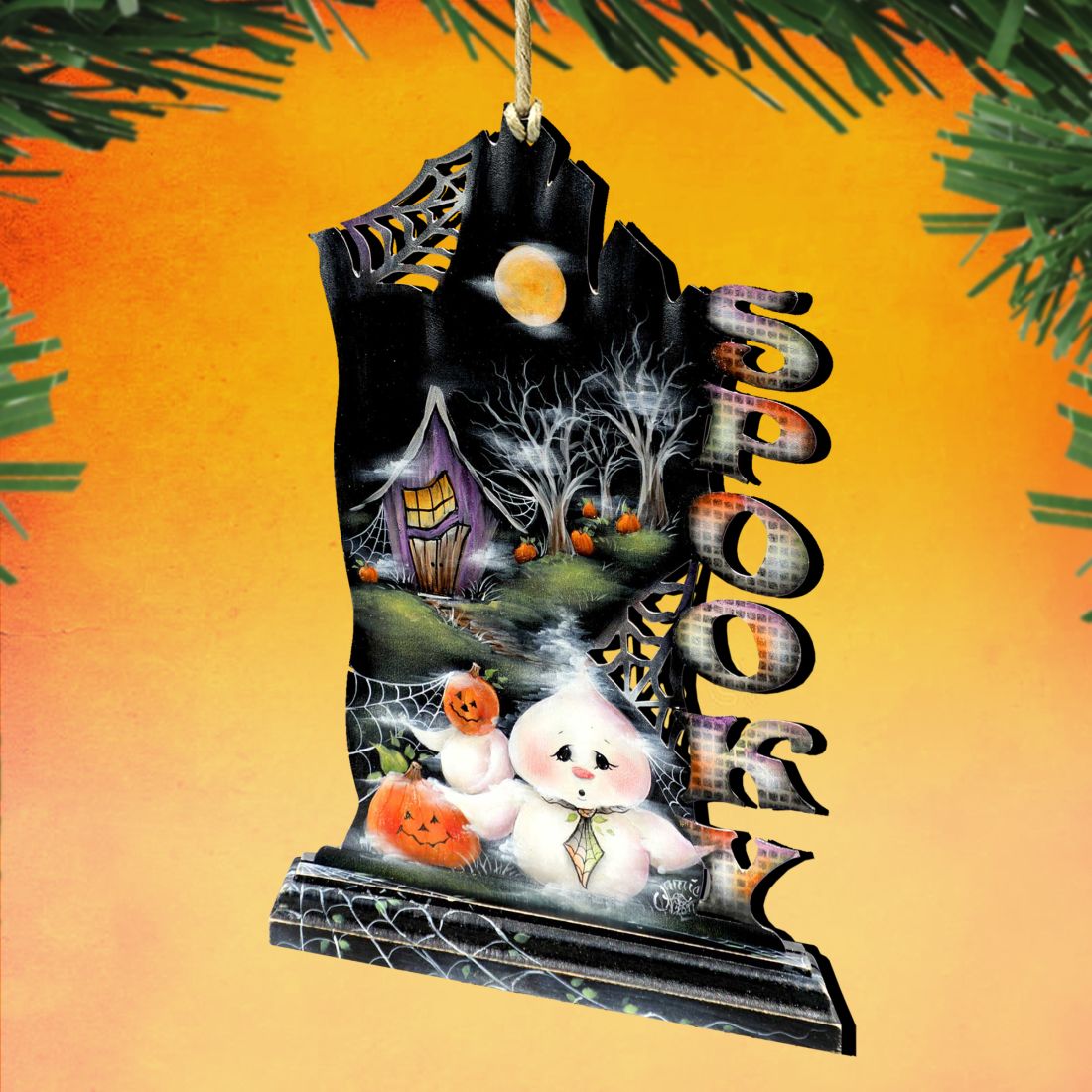 Adornos de madera "This Boos for You" de Jamie Mills-Price - Decoración de Halloween para Acción de Gracias - 8457408