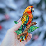 Coastal Decorations - Parrot Wooden Ornaments by G.Debrekht Coastal Holiday Decor - 8688204
