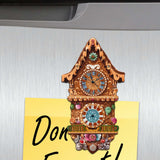 Miniature clock Decorative Wooden Magnets Set of 6 by G. Debrekht - Christmas Decor - 8090020G-S6