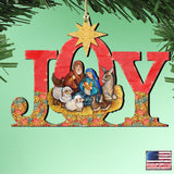 Joy Nativity Wooden Ornaments by G. DeBrekht - Nativity Holiday Decor - 8121454