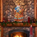 Decoración navideña para puerta con Papá Noel y pez de G. Debrekht - Decoración navideña con Papá Noel y muñeco de nieve - 8691411H