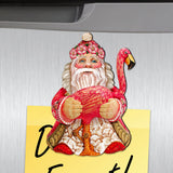 Flamingo Santa Shape Refrigerator Magnets Set of 3