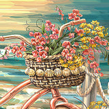 Bicycle by The Sea Wooden Coastal Wall Art by D. Gelsinger - Coastal Holiday Decor - 95651B-1555