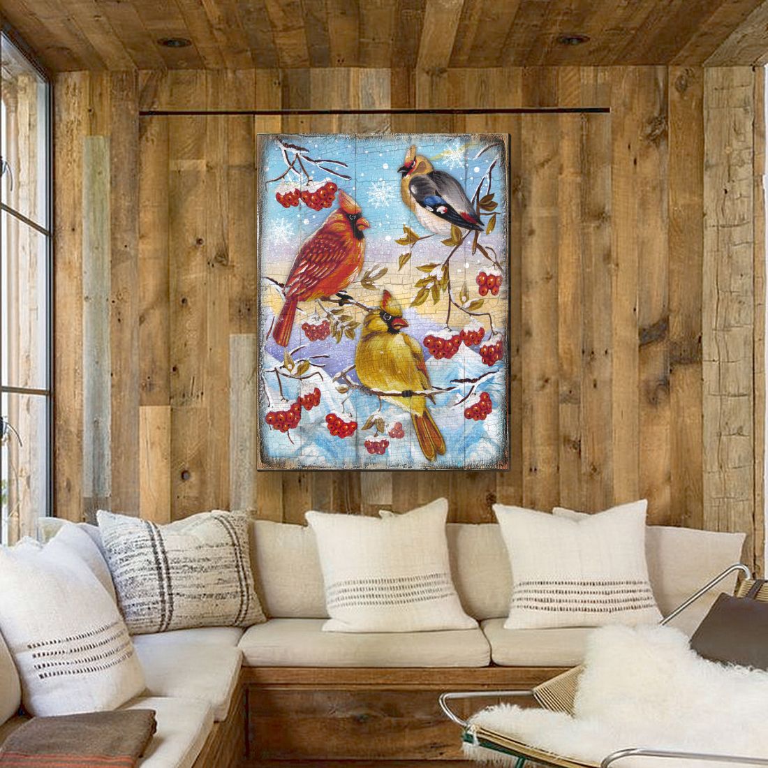 Cardinal Wood Art Wooden Wall Art by Nature Wonders - Nature Wildlife Decor - 95223B