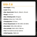 MEGAWHEELS S10 Foldable Electric Scooter For Adults With 8" Solid Tires, 15.5mph Top Speed, 3 Speed Modes And Up To 15miles Range Only 26.46LB Lightweight E-scooter For Commuting And As A Christmas Gift.