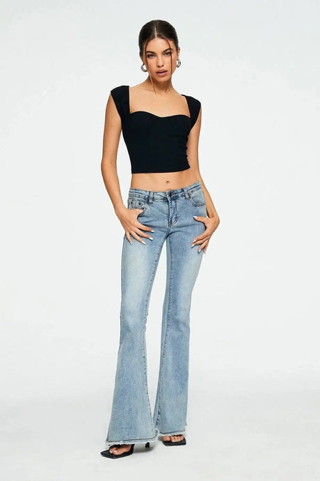 Crop Top Sweetheart Solid Ribbed Sleeveless - Lootquake
