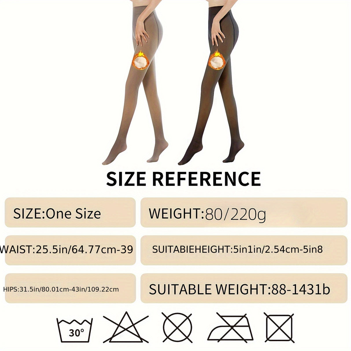 1 paire de leggings d'hiver épais pour femmes ; chaussettes chaudes et fines avec pieds ;