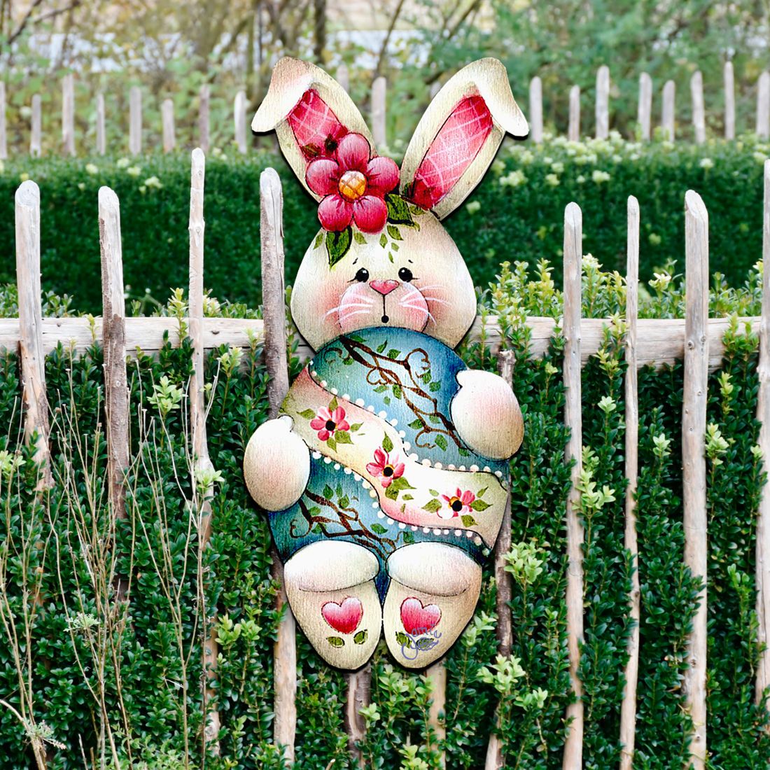 Bunny Hugs Easter Door Decor by Jamie Mills-Price - Easter Spring Decor - 8457602H