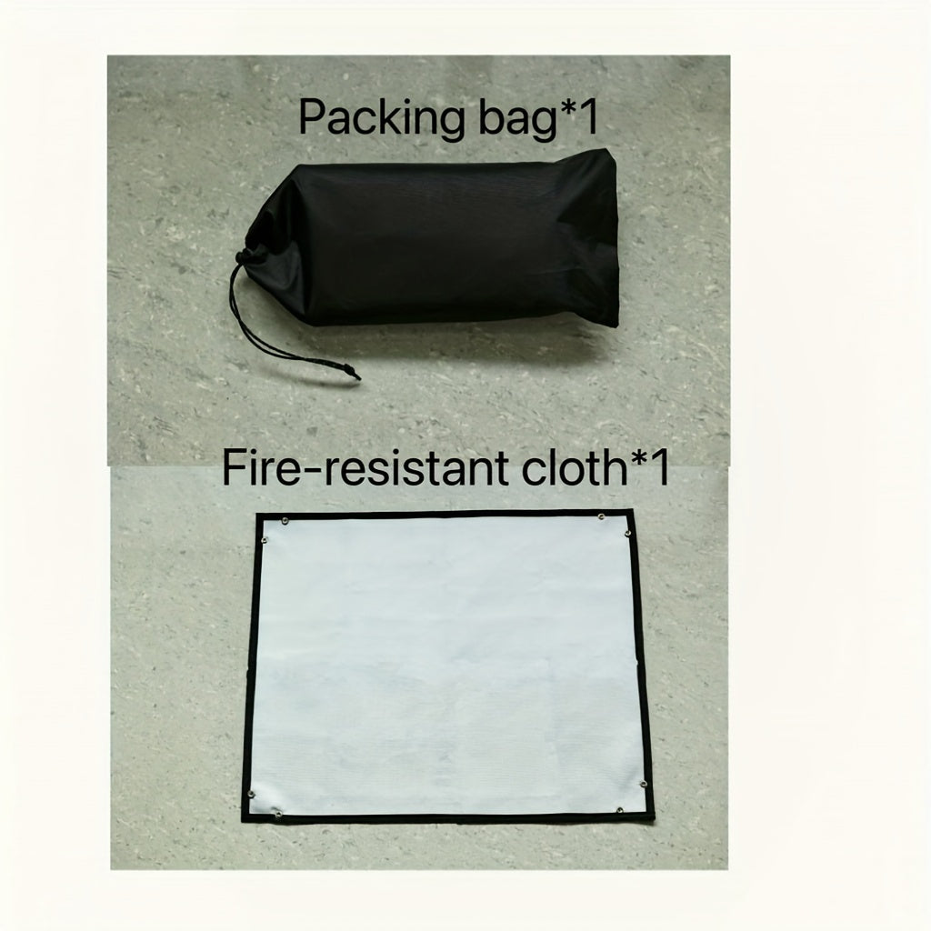 Couverture anti-feu résistante à la chaleur et au feu, 1 pièce - Revêtement en silicone haute température ultra-résistant - Idéale pour les aventures en plein air : camping, pique-niques et rassemblements dans le jardin