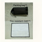 Couverture anti-feu résistante à la chaleur et au feu, 1 pièce - Revêtement en silicone haute température ultra-résistant - Idéale pour les aventures en plein air : camping, pique-niques et rassemblements dans le jardin