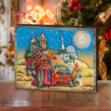 Arte mural de madera de la Natividad de los Reyes Magos de G. DeBrekht - Decoración navideña - 8173853B