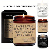 1pc Round Single-wick Scented Candle, 5.3Oz, Soy Wax, Beeswax, with Bow, in Glass Bottle, Extra Long Burn Time (12 Hours Or More), for Birthday, Labor and Delivery Nurse, Nurse Practitioner, Nursing School Student, Paramedic,