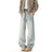 Men's Retro Light Blue Straight Casual Jeans - Lootquake