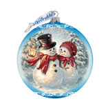 Snow Much in Love Glass Ornament Limited Edition by D. Gelsinger - Christmas Santa Snowman Decor - 73889-1708