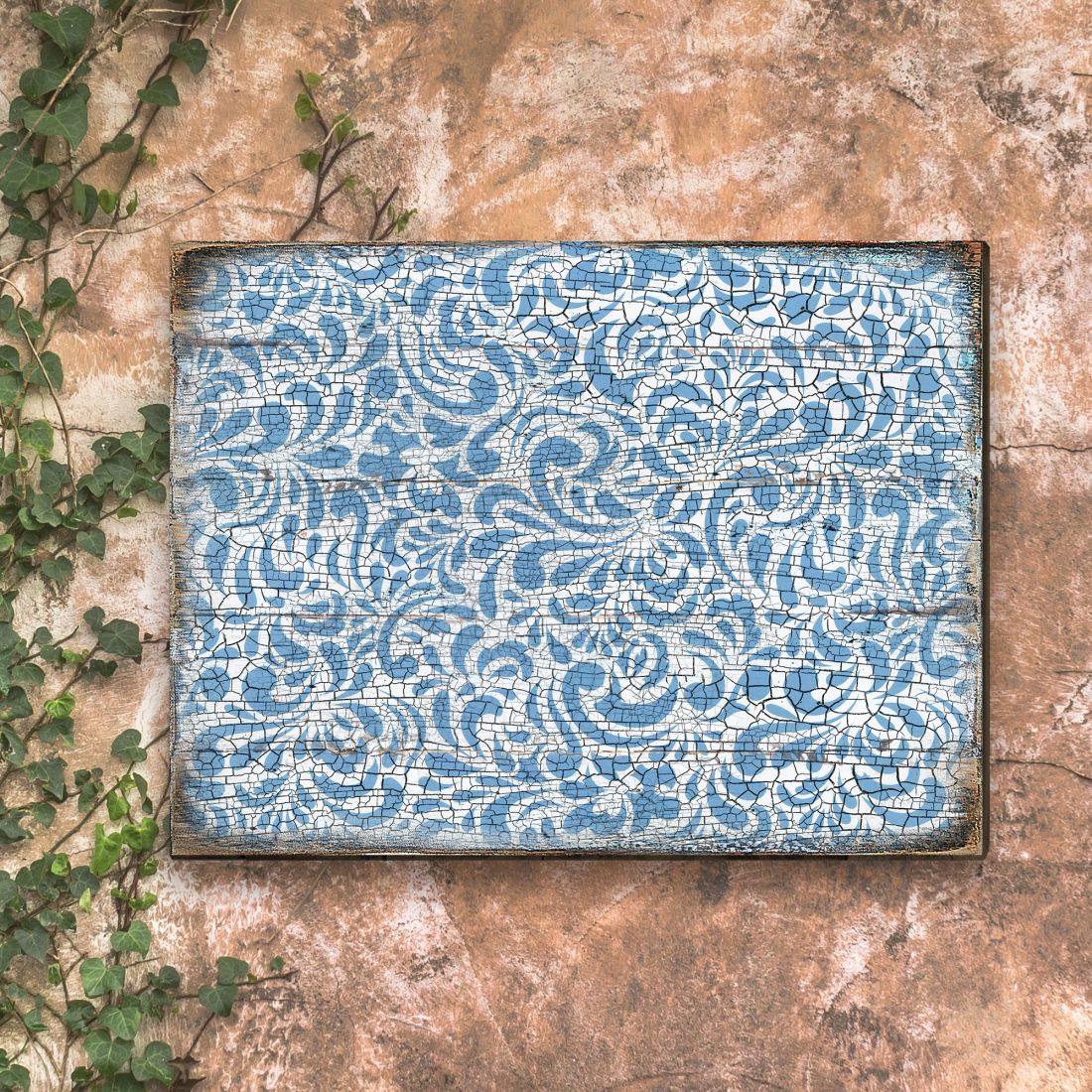 Mowat Wooden Wall Art by G. DeBrekht - Floral Ornamental Decor - 95004B