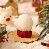 1 vela perfumada con forma de guantes navideños, 4 estilos, regalo de Navidad, fotografía, uso doméstico.