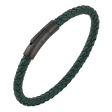 Woven Frosted Black Buckle Simple Leather Bracelet - Lootquake