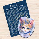 Beautiful Cats Decorative Wooden Ornaments Set of 3 by G. Debrekht - Christmas Decor - 8091033-S3