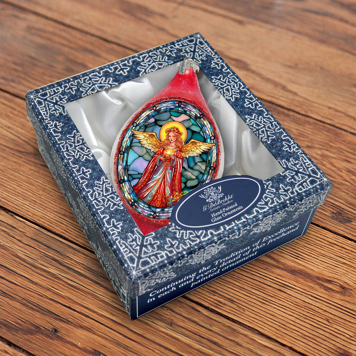 Adorno de cristal con forma de ángel de la esperanza de G. Debrekht - Decoración navideña - 757-053