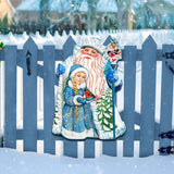 Decoración navideña para puerta de Papá Noel con niña de G. DeBrekht - Decoración navideña de Papá Noel y muñeco de nieve - 8111410H