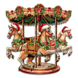 Christmas Carousel Holiday Door Decor  by G. Debrekht - Christmas Decor - 8611030H