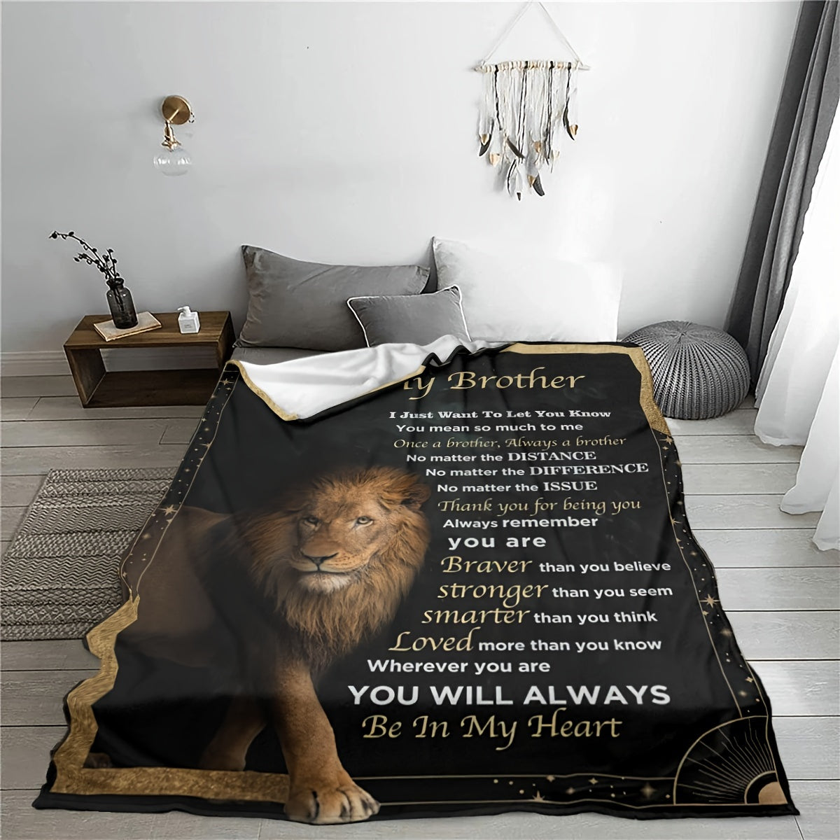 Manta de franela suave y versátil: regalo perfecto para tu hermano. Manta acogedora para la siesta en cualquier estación, ideal para sofá, cama, oficina y viajes. Color negro.