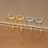 INS Chain Zircon Tassel Design Fashion Ear Ring - Lootquake