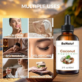 60ML Coconut Essential Oil, Coconut Fragrance Body Oil, 2FL.OZ For Humidifier, Diffuser, Scented Candle, Body Massage Hair Moisturizing, Holiday Gift Recommendations