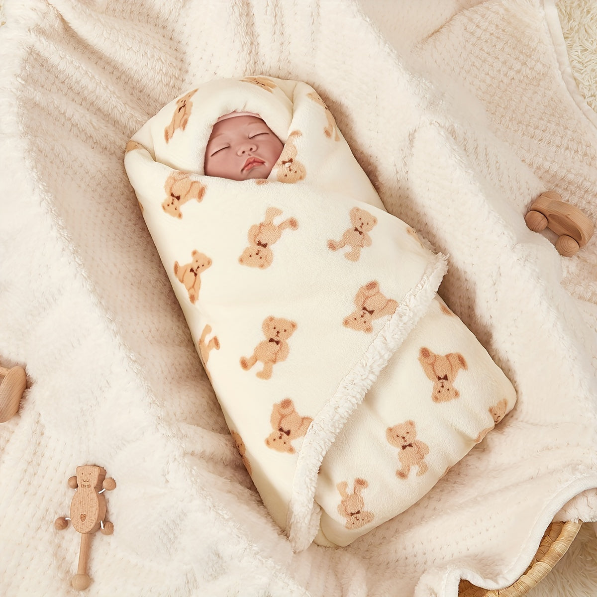 Manta de felpa con estampado de oso y vaca, lujosa y adorable decoración, ideal como regalo para Navidad, Acción de Gracias, Año Nuevo y San Valentín.