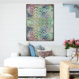 Arte mural rústico gráfico de madera de G. DeBrekht - Decoración floral ornamental - 95002B