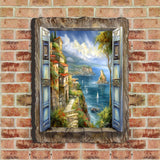 Seaside Window Perspective View Wall Art by G. DeBrekht Coastal Decor - 8492103W