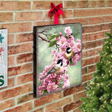 Arte mural de madera con flores de primavera de D. Gelsinger - Decoración de primavera para Pascua - 95671B-DG