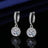 Moissanite Tassel Princess Round Bag 1 Karat Silver Earrings - Lootquake