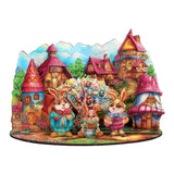 Easter Bunny Village Decorative Village Set by G. Debrekht Easter Spring Decor - 852769