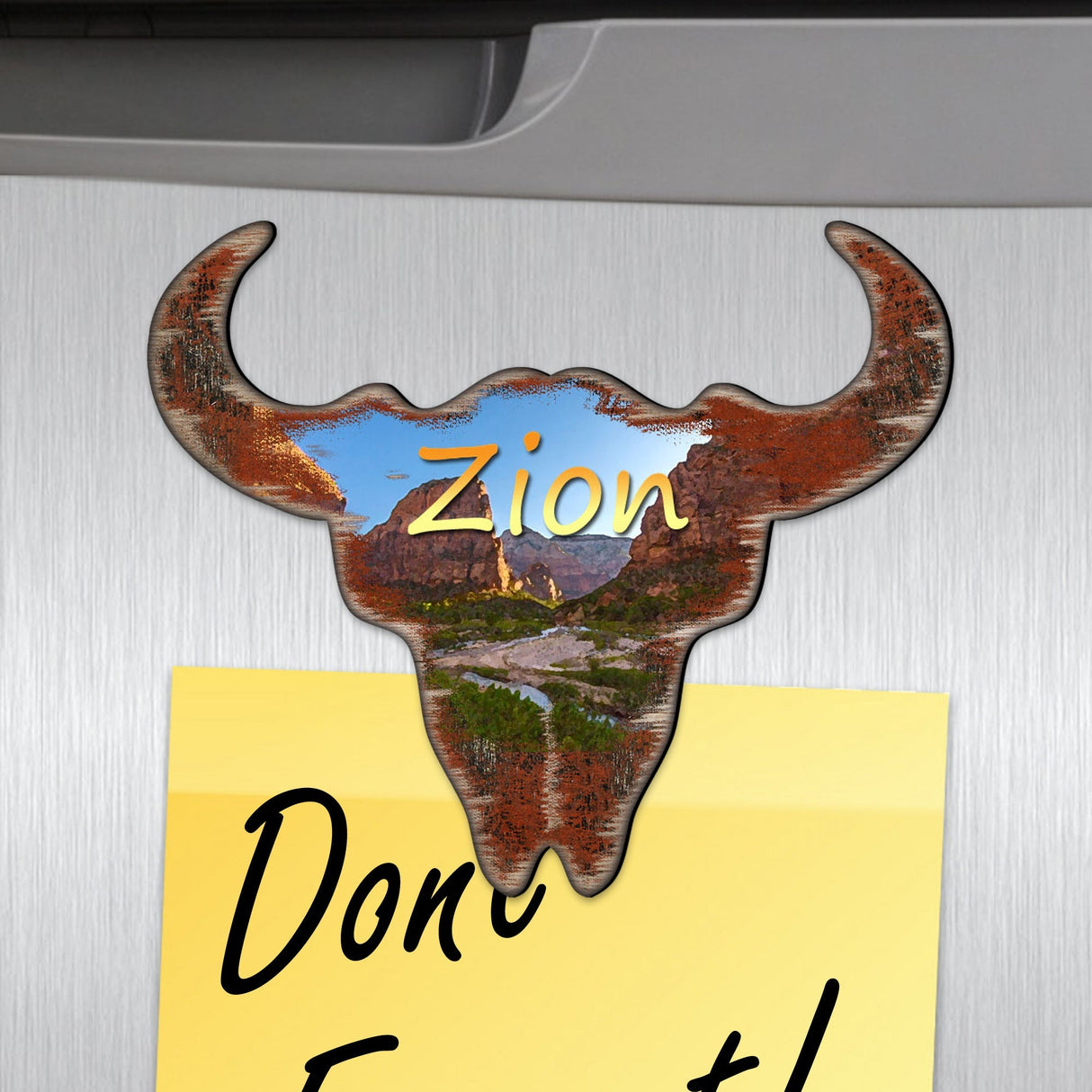 Buffalo Skull Shaped Refrigerator Magnets Set of 3