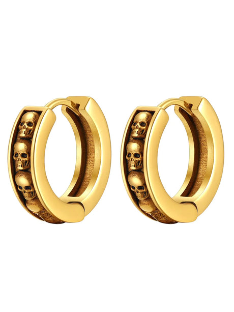 Hoop Earrings Men Earrings Huggie Hoop Earrings Hypoallergenic Gold Plated Earrings Hoops - Lootquake