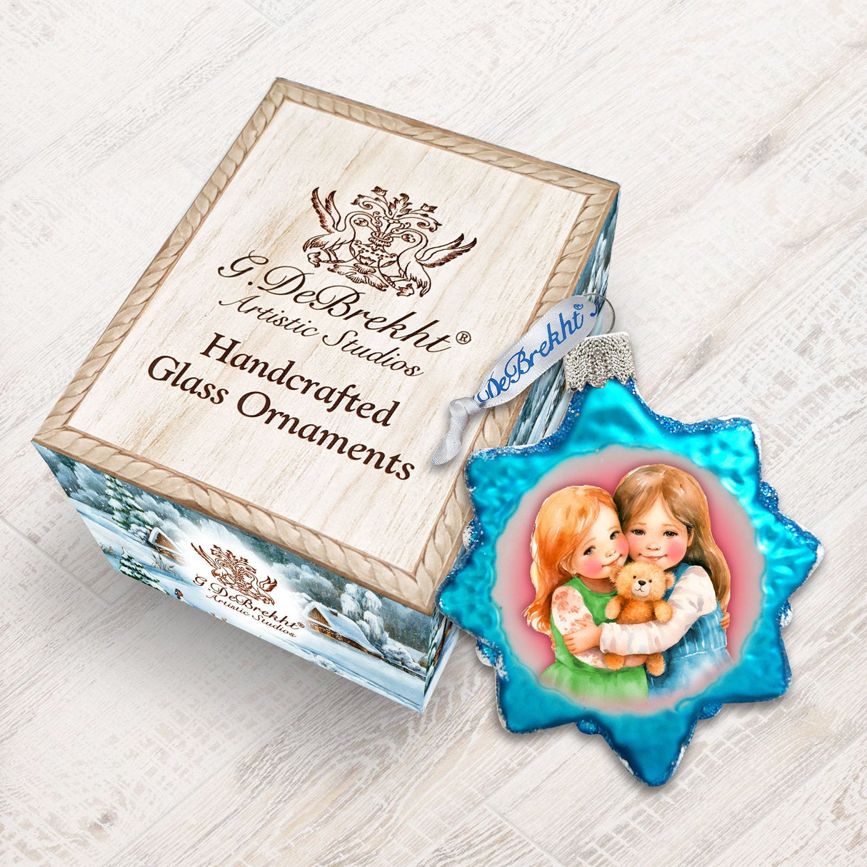 Adornos de vidrio de mercurio "Amor de Hermana" de G. Debrekht - Decoración navideña - 776010