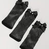 3 pares de calcetines de rejilla con lazo, finos y calados hasta el tobillo, medias y calcetas para mujer