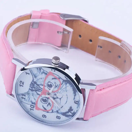 Cute Lady Simple Fashion Trendy Eyes Cat Digital Watch - Lootquake