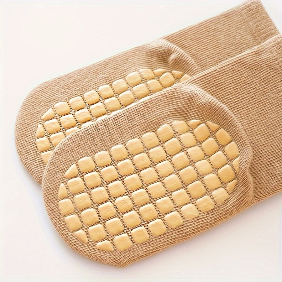 5 pares de adorables calcetines de bebé con estampado de animales: suaves, transpirables, cómodos y elásticos para actividades en interiores. Perfectos para gatear, caminar y uso diario.