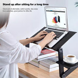 "Folding Adjustable Bed Study Desk - Aluminum Alloy Notebook Computer Stand
