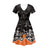 Xpyiqun Halloween Outfits Dresses Women Short Sleeve Tunic Dress Skull Skeleton Knee Length Dresses Flowy Swing Party Dance Dresses Summer Casual Sundress Cover Up Dresses for Ladies L - Lootquake