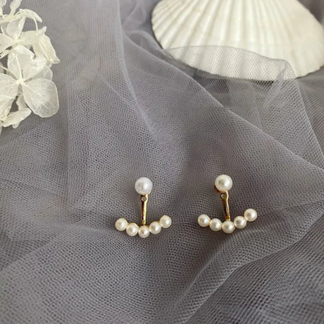 French retro pearl earrings female earrings - Lootquake