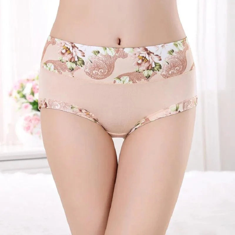 5Pcs Print Panties Women's Underwear Cute Cotton Panties Plus Size Briefs Girl Ladies Lingeries Panty Sexy Underpants For  Women